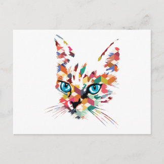 POP ART CAT BRIEFKAART