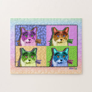 Pop Art Cat Puzzle Legpuzzel