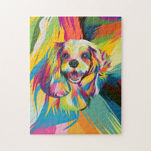 Pop Art Cavalier King Charles Spaniel Puzzle Legpuzzel (Verticaal)
