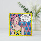 Pop Art Celebration Uitnodiging (Staand voorkant)