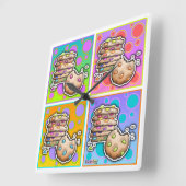 Pop Art Chocolate Chip COOKIES MUR HORLOGE (Angle)