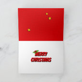 Pop Art Christmas Père Noël Party Comic Invitation (Intérieur)