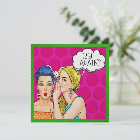 Pop Art Cinties Fun Invitation (Debout devant)