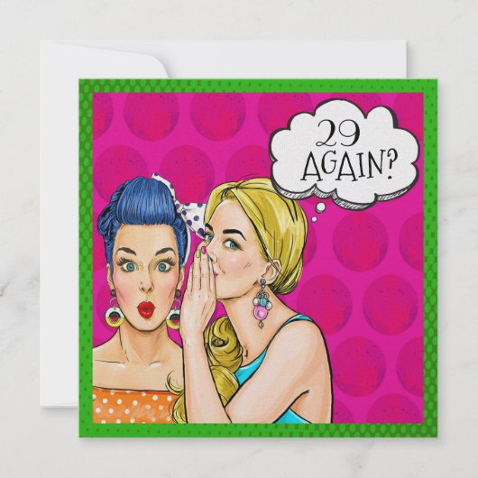 Pop Art Cinties Fun Invitation (Devant)