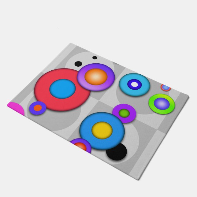 POP ART CIRCLES DEURMAT (Schuin)