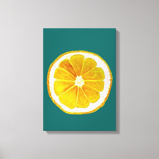 Pop art citrus citrus citroengeel canvas afdruk (Voorkant)