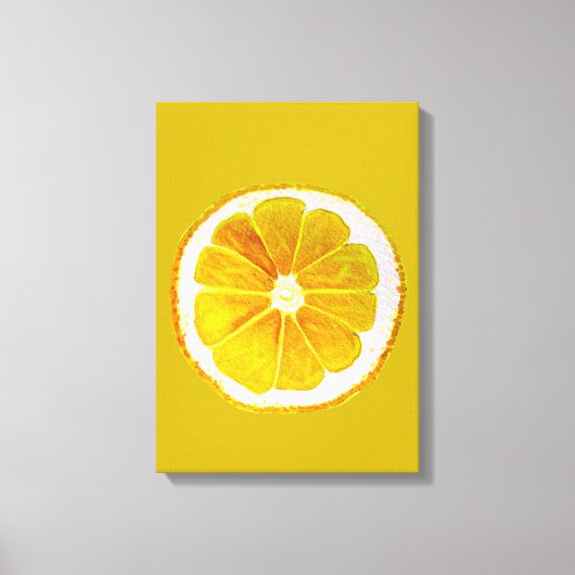 Pop art citrus citrus citroengeel canvas afdruk (Voorkant)