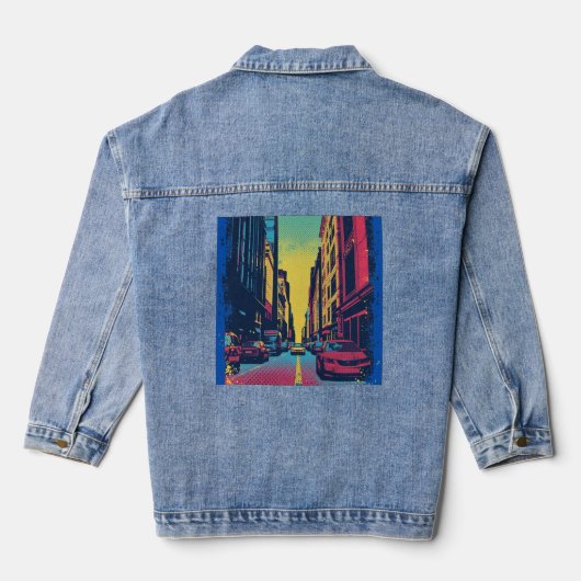 Pop Art City Vibes Denim Jacket (Verso)