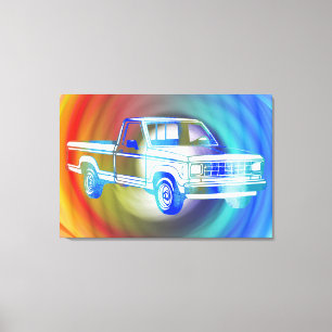Pop Art Classic Car Canvas Afdruk