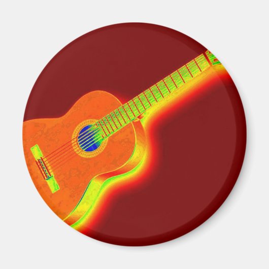 Pop Art Classical Guitar Magneet (Voorkant)