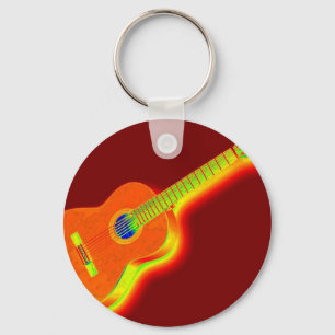 Pop Art Classical Guitar Sleutelhanger