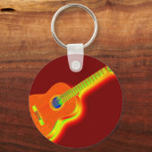 Pop Art Classical Guitar Sleutelhanger (Voorkant)