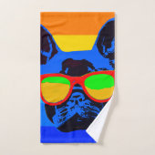 Pop Art Coloré French Bulldog (Serviette à main)