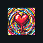 Pop Art coloré 'Melting Heart'<br><div class="desc">Art pop coloré 'Melting Heart' sur Whirlpool / Arrière - plan Vortex</div>