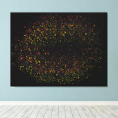 Pop Art Colorful Lips Canvas Afdruk (Insitu (Houten vloer))