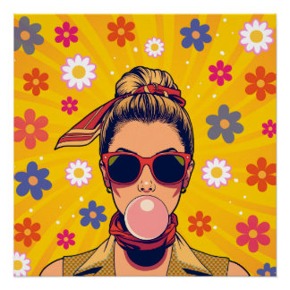  Pop Art Colorido  Arte Moderna Vibrante  Perfect Poster
