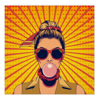 Pop Art Colorido  Arte Moderna Vibrante  Perfect Poster
