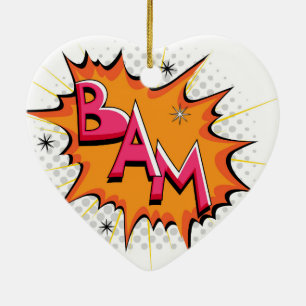 Pop Art Comic Bam! Keramisch Ornament
