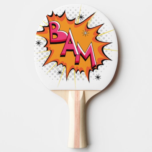 Pop Art Comic Bam! Tafeltennisbatje (Voorkant)
