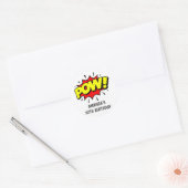 Pop Art Comic Birthday Party Ronde Sticker (Envelop)