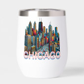 Pop art Comic Book Chicago, Illinois Skyline (Arrière)