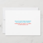 Pop Art Comic Book Engagement Party Invitation Kaart (Achterkant)