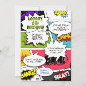 Pop Art Comic Book Party Invitations (Devant)