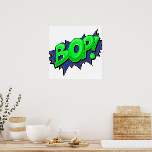 Pop Art Comic Bop! Poster (Keuken)