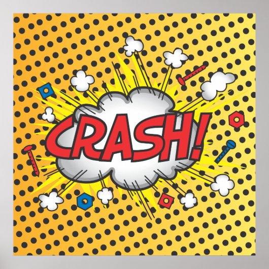 Pop art Comic livre inspiré Crash! poster (Devant)