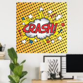 Pop art Comic livre inspiré Crash! poster (Bureau à domicile)