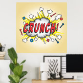 Pop art Comic livre inspiré Crunch! poster (Bureau à domicile)