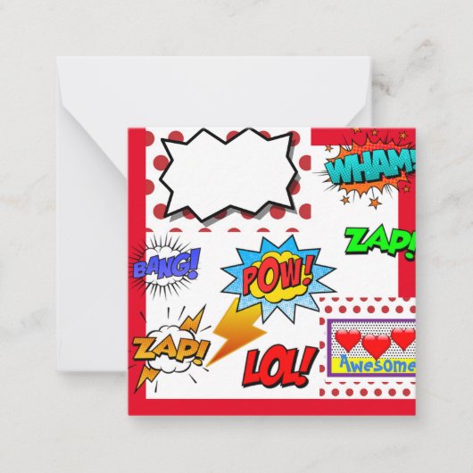 Pop Art, Comic Notitiekaartje (Voorkant)