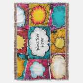 Pop Art Comic Panel Throw Blanket Deken (Voorkant Verticaal)