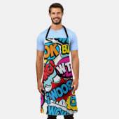Pop Art Comic: Retro Naadloos Patroon Schort (Gedragen)