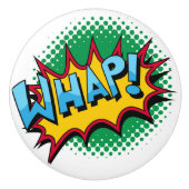 Pop Art Comic Style Whap! Keramische Knop (Voorkant)