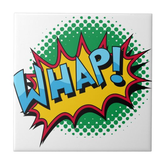 Pop Art Comic Style Whap! Tegeltje (Voorkant)