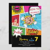 Pop art comic verjaardag kaart (Voorkant / Achterkant)