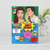 Pop Art Comic Verjaardag Kaart (Staand voorkant)