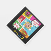 Pop art comic verjaardag servet (Hoek)