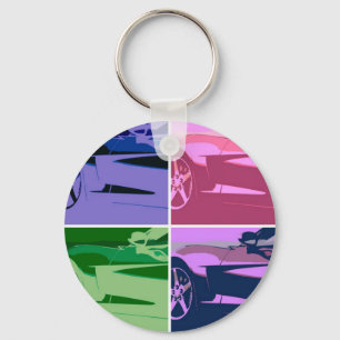 Pop Art Corvettes Sleutelhanger