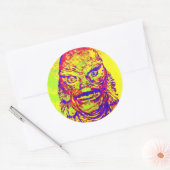Pop Art Creature Ronde Sticker (Envelop)