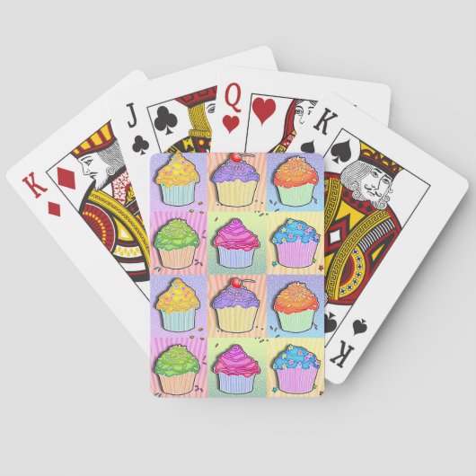 Pop Art CUPCAKES PLAYCARDS Pokerkaarten (Achterkant)