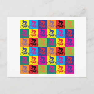 Pop Art Cycling Briefkaart