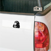 Pop Art Denkende Chimpansee Bumpersticker (Op Truck)