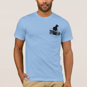 Pop Art die paardenpaard met dubbel zijdige modern T-shirt
