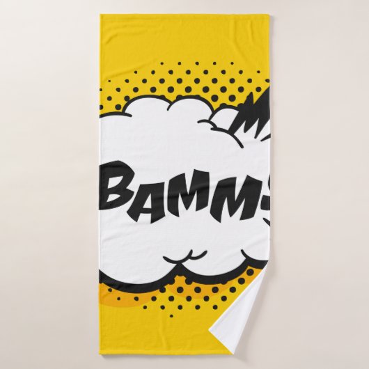 Pop art discours bulle dessin avec du texte. Caric (Serviette de bain)