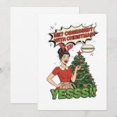 Pop Art "Dolg met Kerstmis" Grappig Feestdagenkaart (Voorkant / Achterkant)