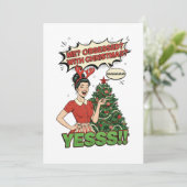 Pop Art "Dolg met Kerstmis" Grappig Feestdagenkaart (Staand voorkant)