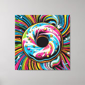 Pop Art Donut Canvas Afdruk (Voorkant)