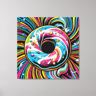 Pop Art Donut Canvas Afdruk